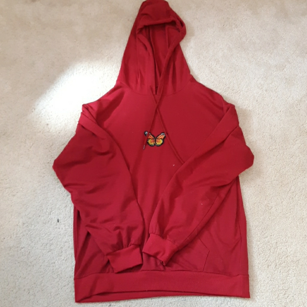 Red butterfly hoodie